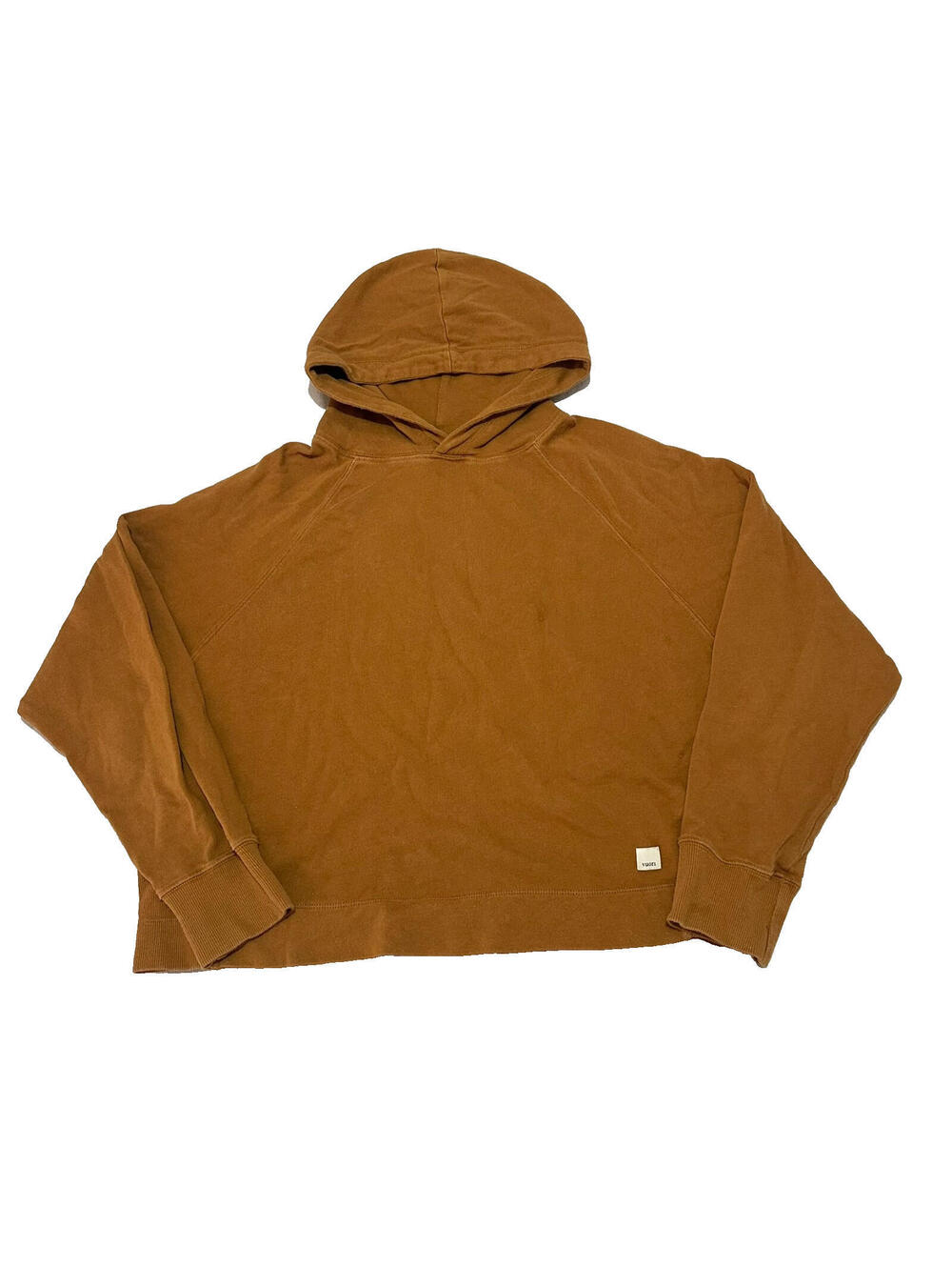 Vuori Hoodie Women Medium M Brown Cropped Sweatshirt Pullover Oversized Soft Gym